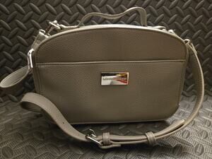 London Skye Crossbody Handbag Gray Faux Leather w Dust Bag NWOT